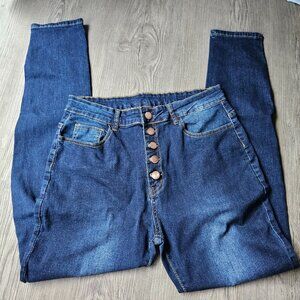Kunmi Large High Waisted Button Fly Jeans